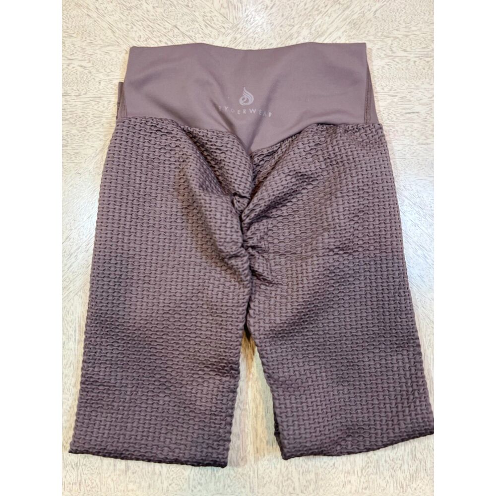 Ryderwear Women’s Small Brown Scrunch Bum Textured High Waist Gym Leggings